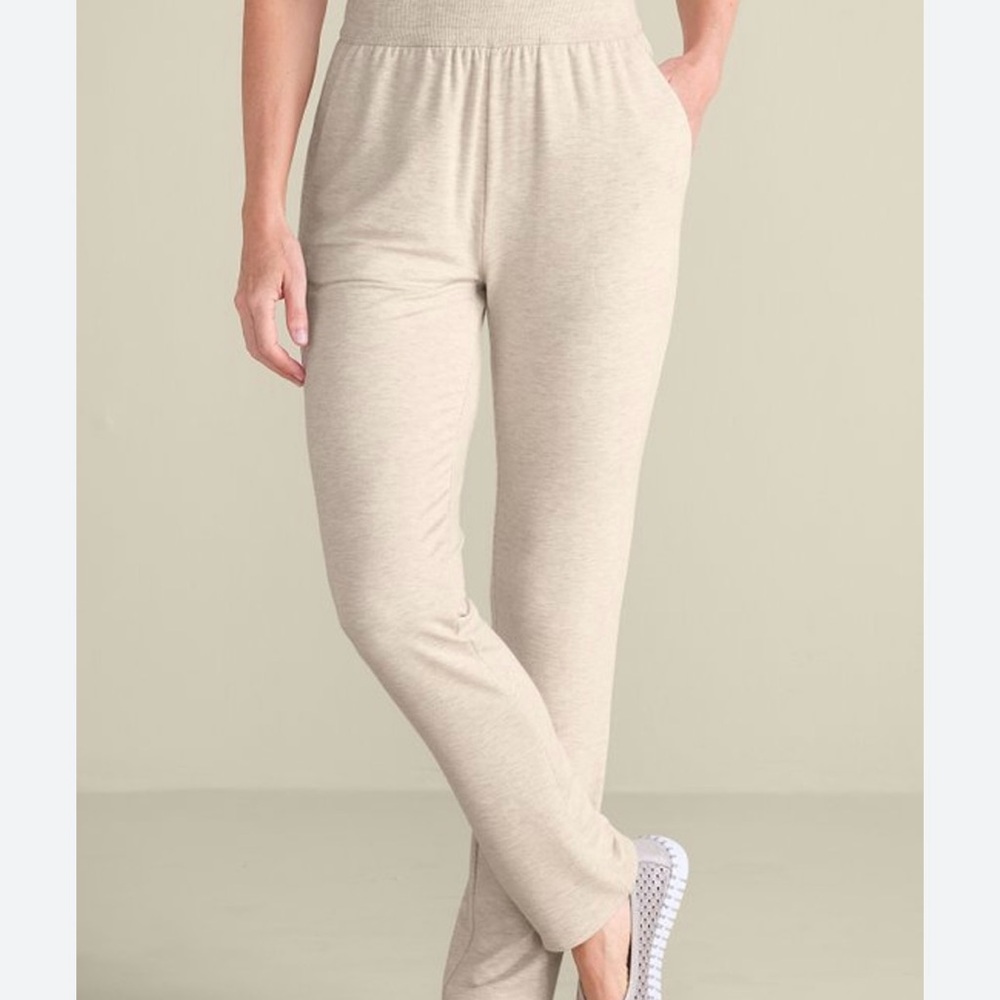 NWT Soft Surroundings Rue Cler Lounge Pants w/pockets Oatmeal Color size…